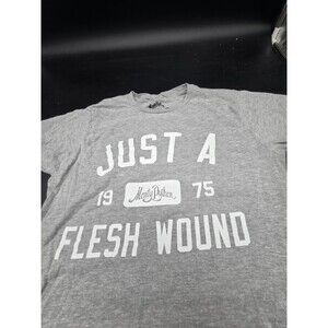 Monty Python Shirt Gray Size Medium Just A Flesh Wound Holy Grail Funny Quote